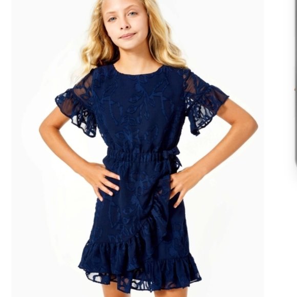 Lilly Pulitzer Other - NWT Lilly Pulitzer True Navy Mini Darlah Ruffle Chiffon Dress - Size 4